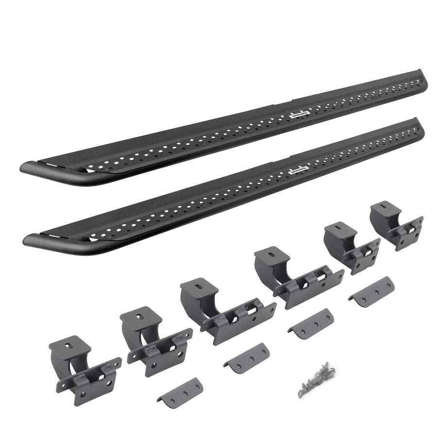 Dominator Xtreme DSS Sidestep & Brackets Go Rhino | Mild Steel, Textured Black | DSS4129T | Fits 2021-2025 Ford Bronco 2-Door (Excludes Bronco Sport)