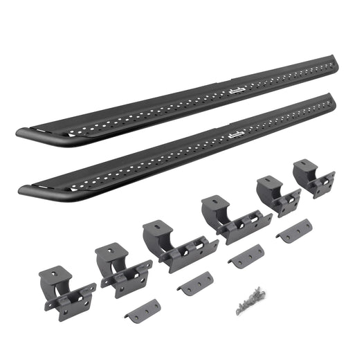 Dominator Xtreme DSS Sidestep & Brackets Go Rhino | Mild Steel, Textured Black | DSS4129T | Fits 2021-2025 Ford Bronco 2-Door (Excludes Bronco Sport)