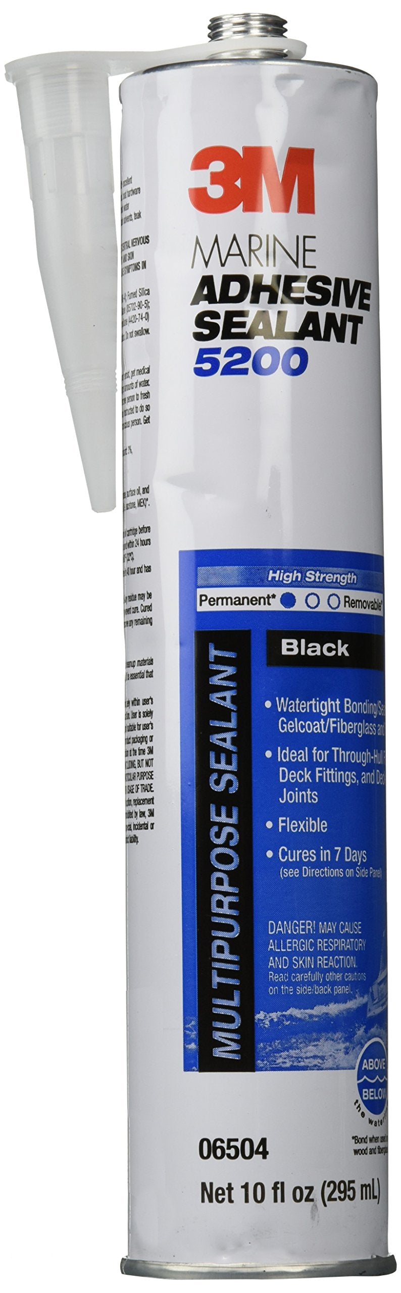 Marine 3M Adhesive Sealant, Black, 10 oz.