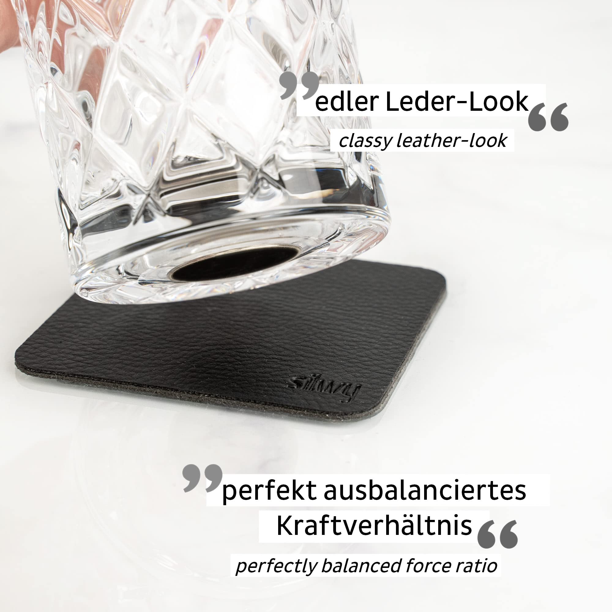silwy® Whisky Magnet-Kristallgläser 4er Set inkl. vier wiederverwendbaren Metall-Nano-Gel-Pads - rutschfeste Magnetgläser für Camping, Caravaning und Boating COG: 0 / Price: 98,95