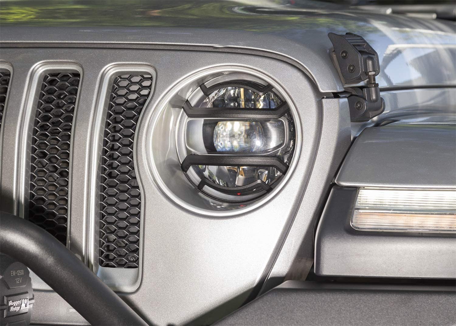Rugged Ridge Elite Euro Guard Kit 11230.21, Headlight, Black; 18-Current Jeep Wrangler / 20-Current Gladiator
