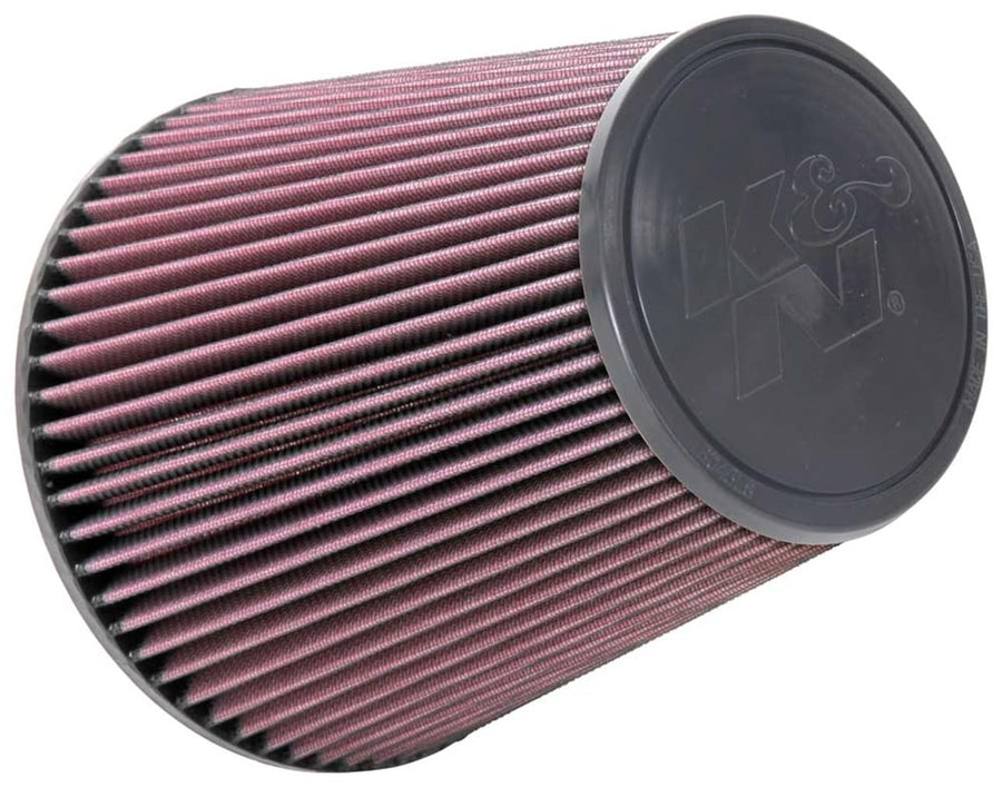 High-Flow K&N Original Lifetime Universal Clamp-On Air Filter: High Performance, Premium, Washable: Flange Diameter: 6 In, Filter Height: 8 In, Flange Length: 0.625 In, Shape: Round Tapered, RU-1044