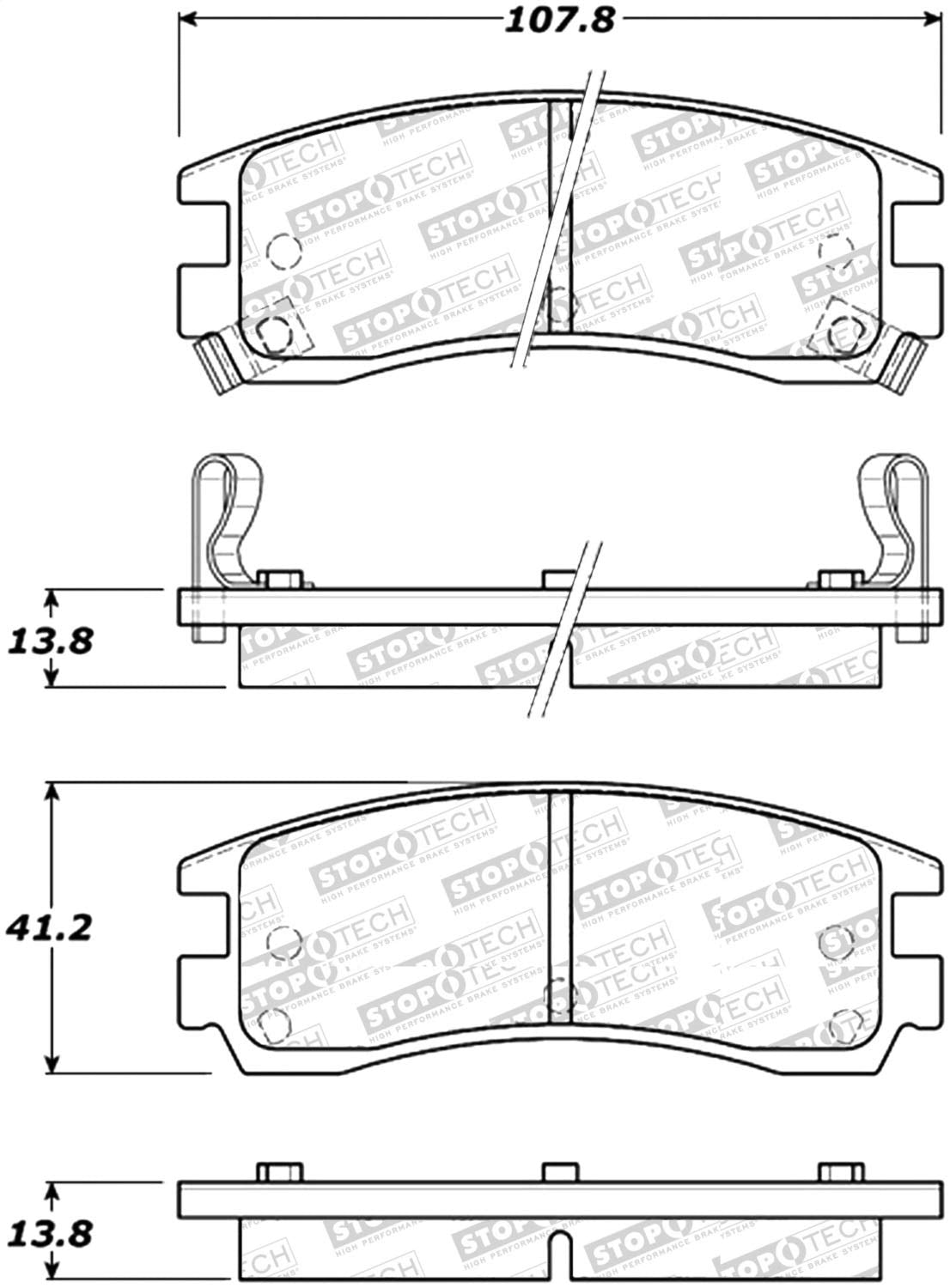 Street Select StopTech Brake Pads 305.07140