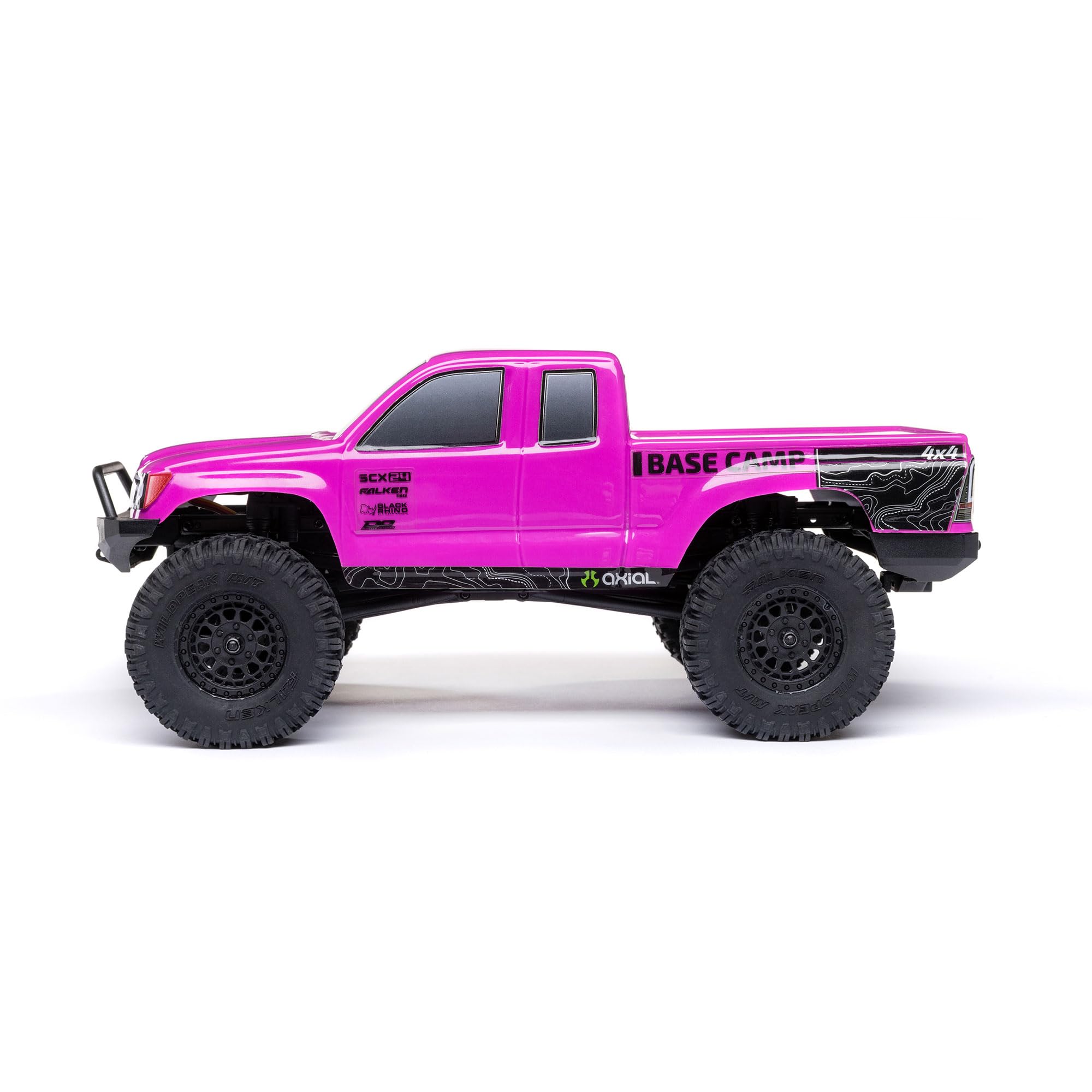 Axial 1/24 RC Truck SCX24 Base Camp 4x4 Rock Crawler Brushed RTR (Everything Needed to Run is Included) - Pink, AXI-1219T3
