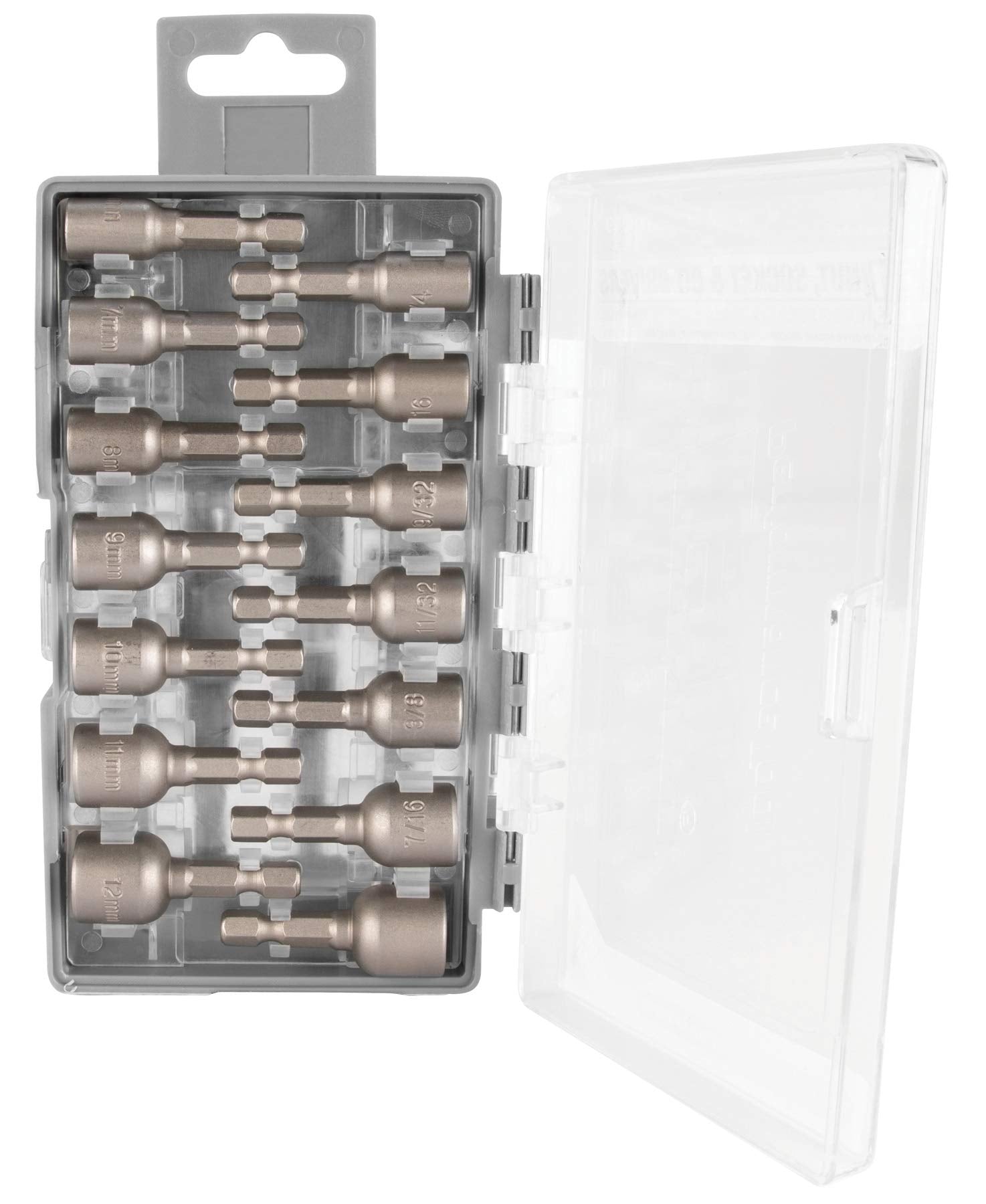 Magnetic Hex Nut Driver Performance Tool W9049 Master Kit, Cr-V Steel | 1/4-Inch-Inch Quick-Change Hex Shank | SAE & Metric-Inch, 21pc socket, bit & nut driver set