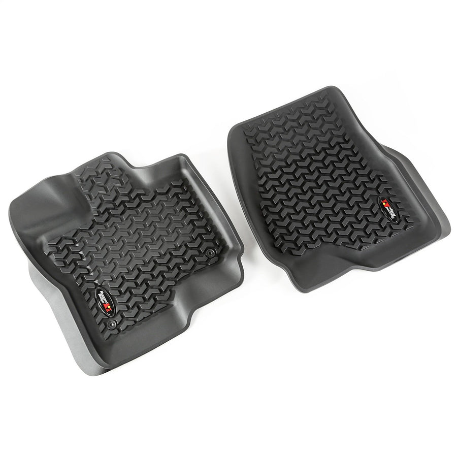 Front Floor Liners Rugged Ridge for Ford F-150 | Pair, All-Terrain, Black | 82902.33 | Fits 2015-2020 Ford F-150/Raptor Extended Cab/SuperCrew Cab