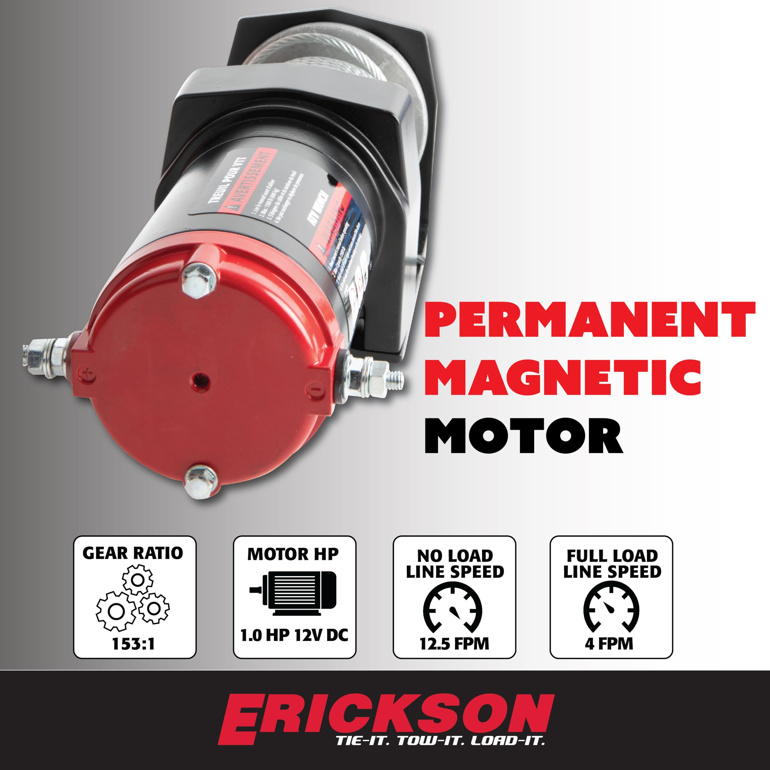 12-Volt Erickson DC 50 ft. 1500 lb. Electric Winch 06420