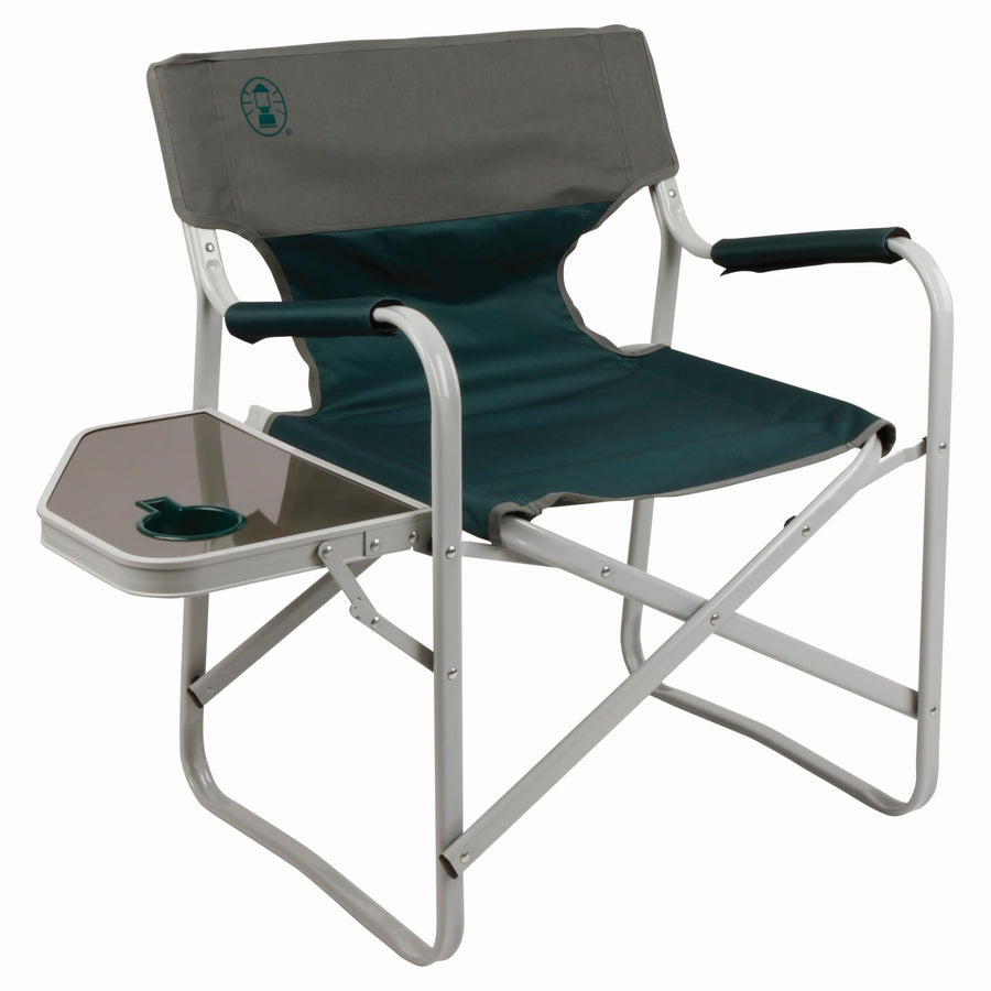 Coleman Folding Outpost Elite Camping Chair with Side Table & Cup Holder, Weather-Resistant Portable Chair with Arm Rests