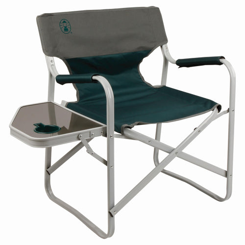 Coleman Folding Outpost Elite Camping Chair with Side Table & Cup Holder, Weather-Resistant Portable Chair with Arm Rests