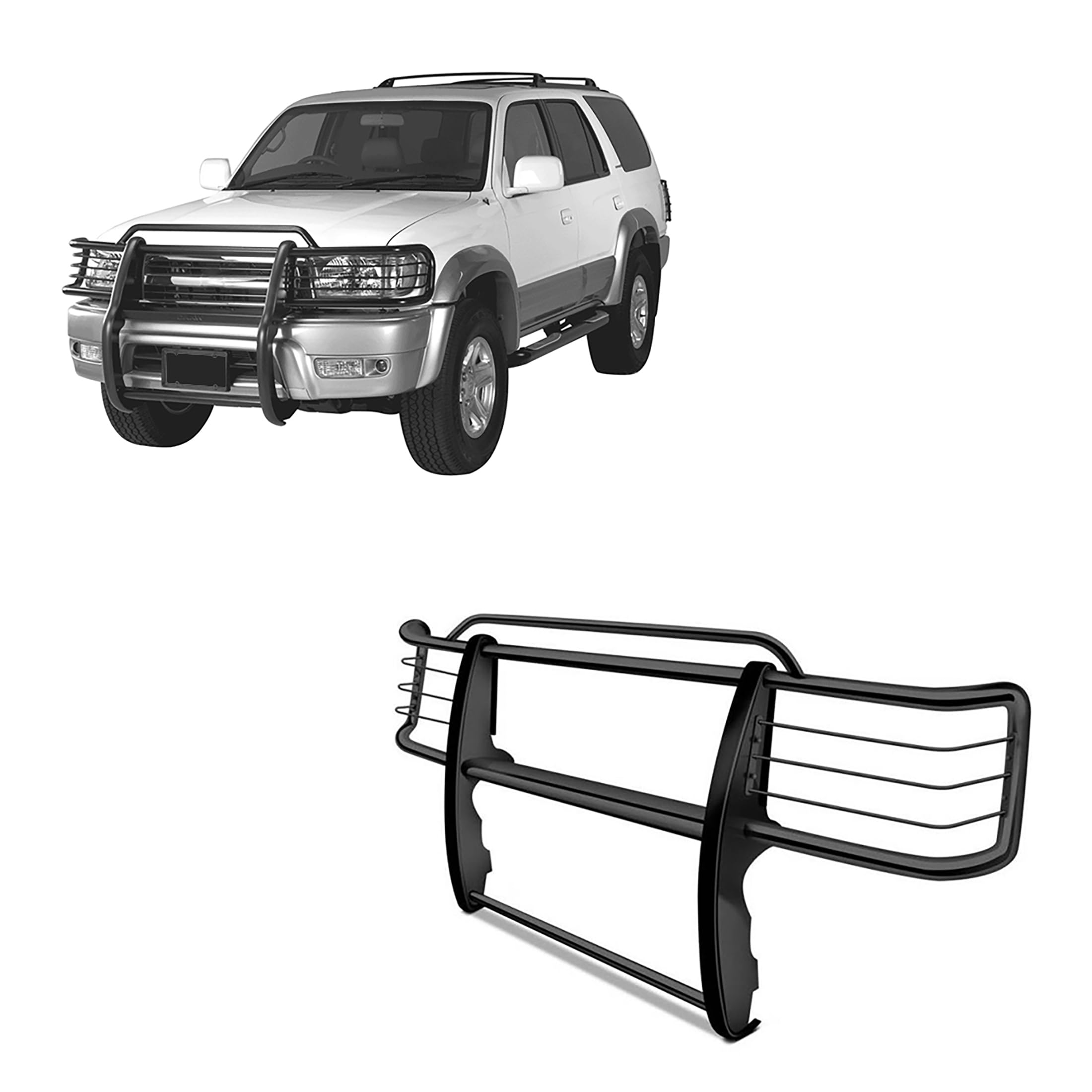 Bumper Guard Black Horse Grille brush Modular Black Compatible with 1999-2002 Toyota 4Runner-17TN23MA