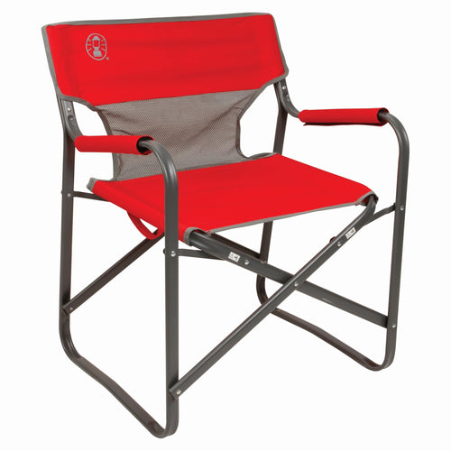 Coleman Outpost Folding Breeze Camping Chair with Cooling Mesh Back, Portable Outdoor Chair Supports up to 300lbs