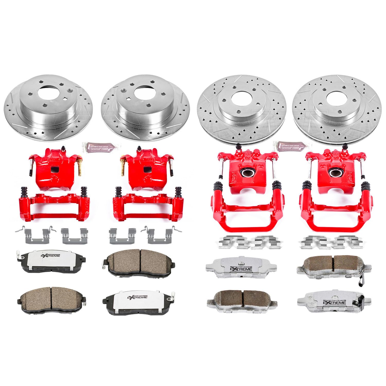 Power Stop Z26 KC2283-26 Front & Rear Street Warrior Brake Kit Nissan For Nissan Altima 2002-2006 [Model Specific]