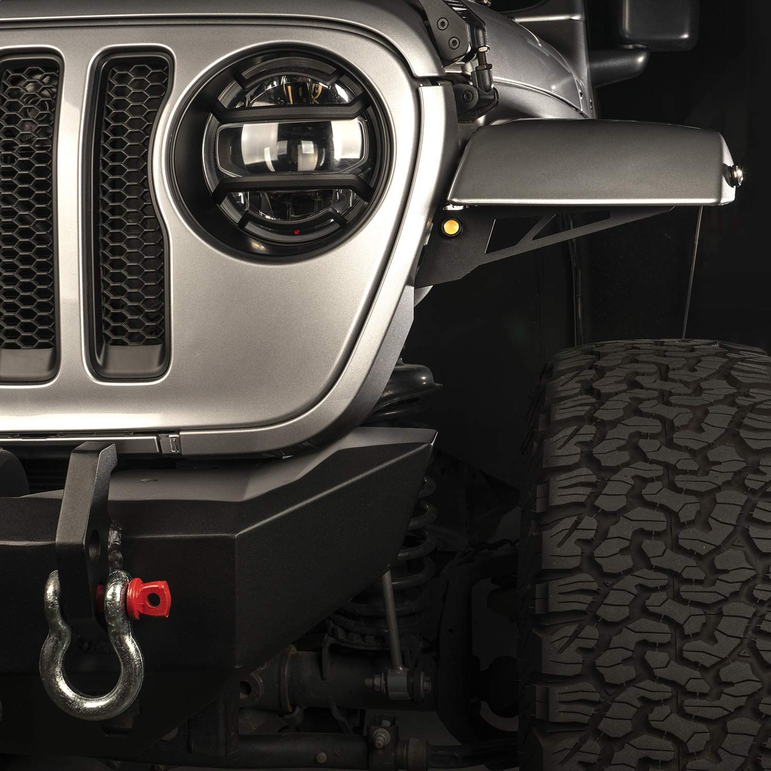 Rugged Ridge Chop Brackets for Wrangler/Gladiator Jeep | Front Fender | 11640.91 | Fits 2018-2025 Jeep Wrangler JL Non-Rubicon; 2020-2025 Jeep Gladiator JT Non-Rubicon