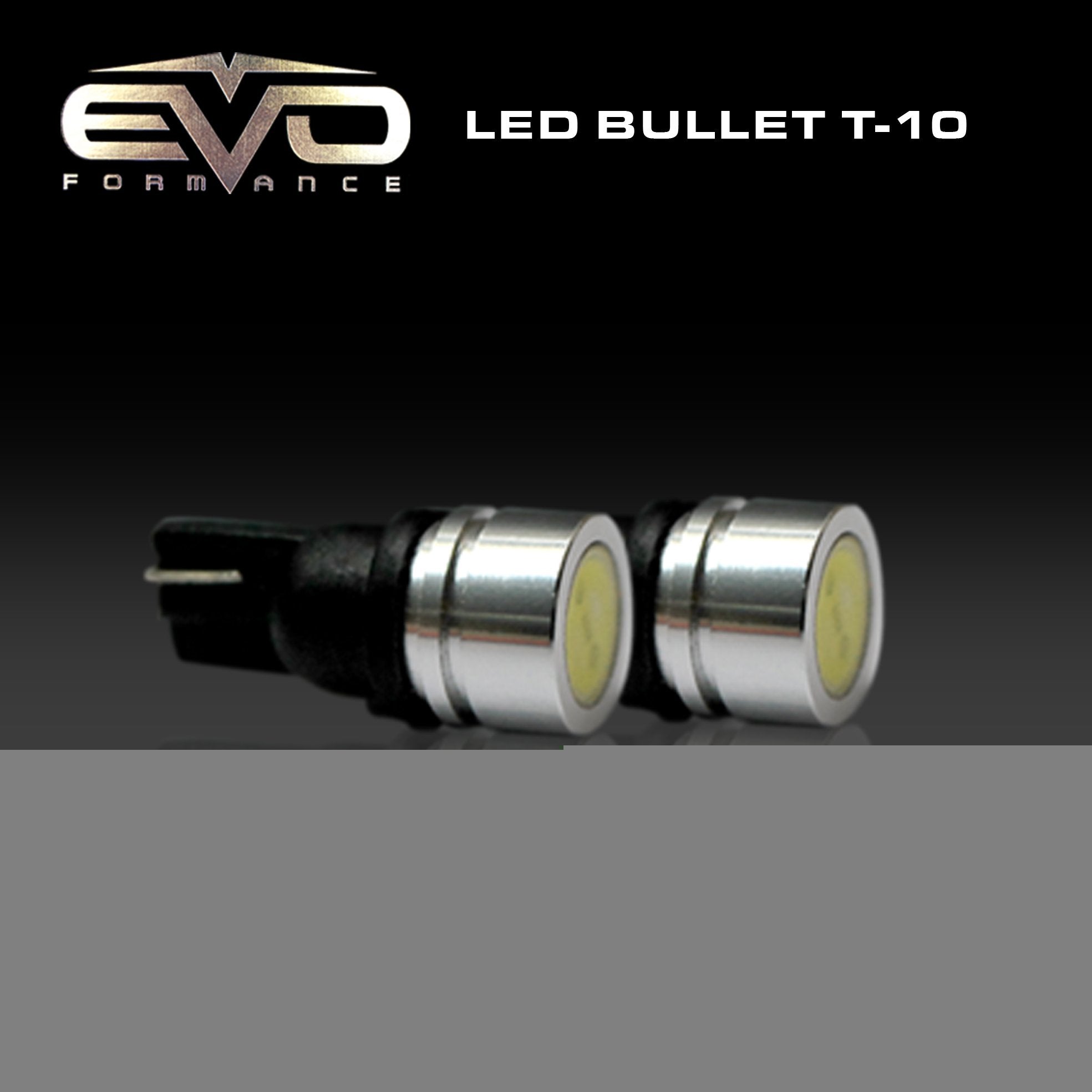 Ultra White CIPA 93160 1 Watt Powerful Bullet LED 194 T-10 Replacement Bulb - Pack of 2