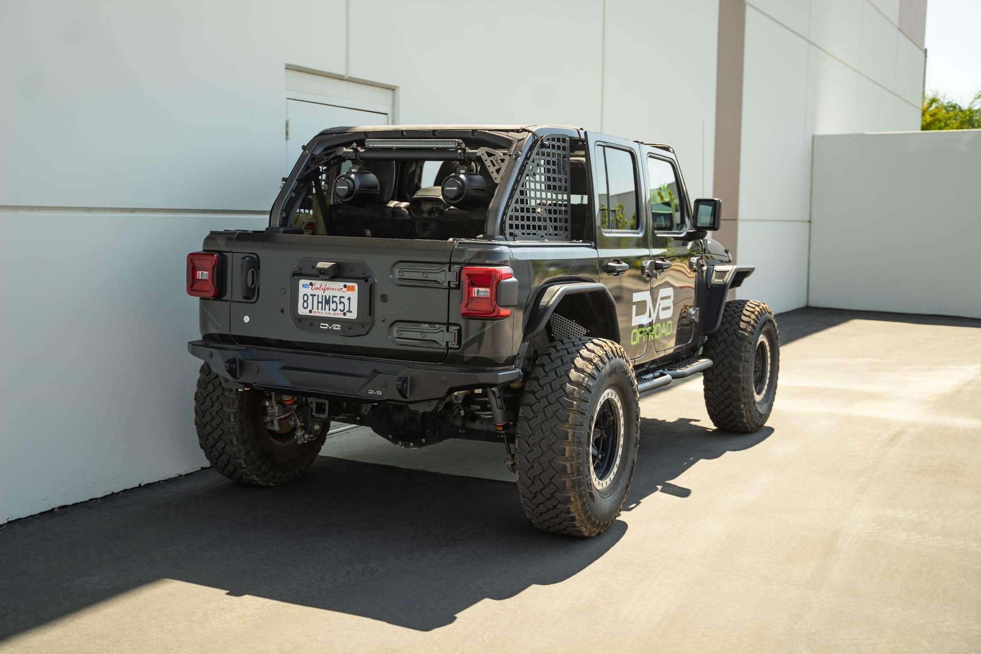OE Plus DV8 Offroad 4-Door Side Steps for The 2018-2025 Jeep Wrangler JL | Anti-Slip Step Plates Provide Excellent Grip | Protects Against Light Debris | Mounts to Body/Pinch Weld