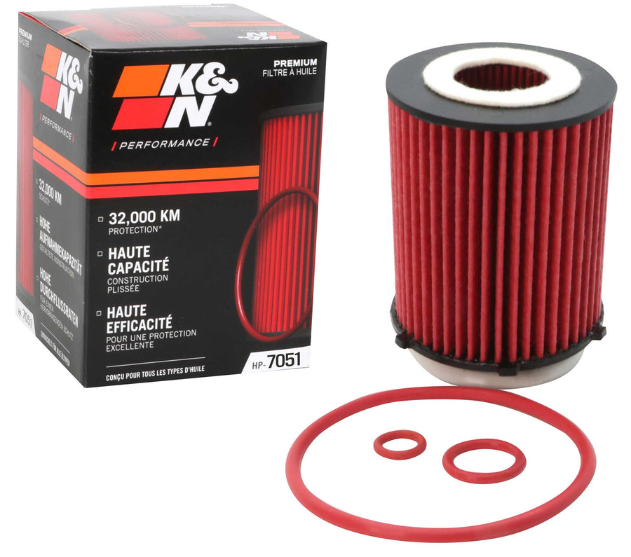 K&N Oil Filter Premium: 20,000 Mile Engine Protection, High Capacity/High Efficiency: Compatible with 2003-2023 Infiniti/Merecedes Benz: (See Product Description for Select Models) HP-7051