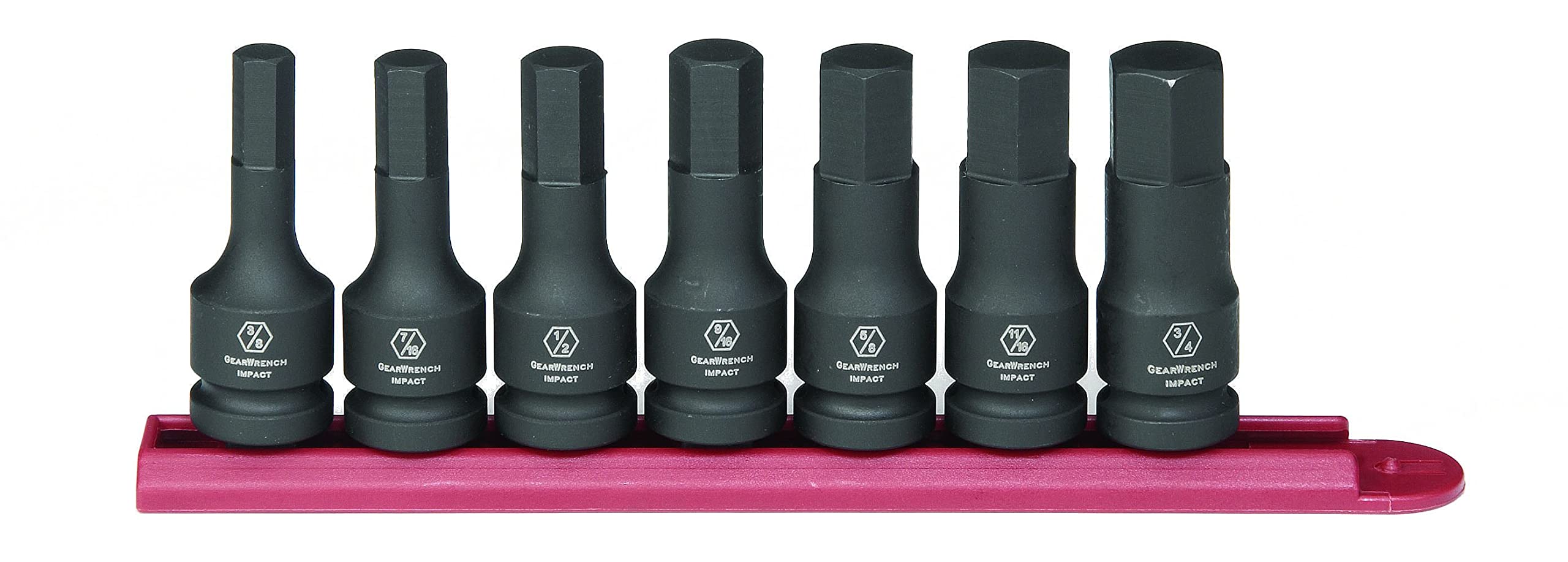 7 Pc. GEARWRENCH 1/2" Drive Hex Bit Impact Socket Set, Metric - 84940