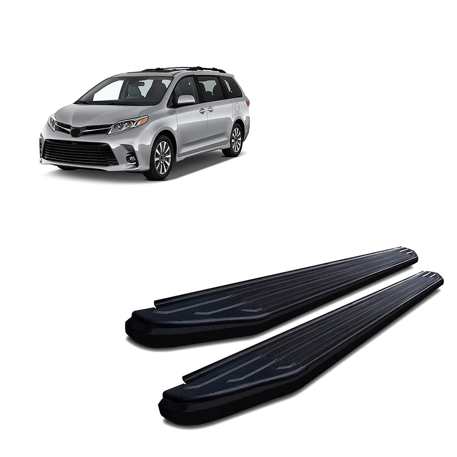 Peerless Black Horse Running Boards Compatible with 2011-2017 Toyota Sienna (Excl. SE Models)-PR-TY18BK