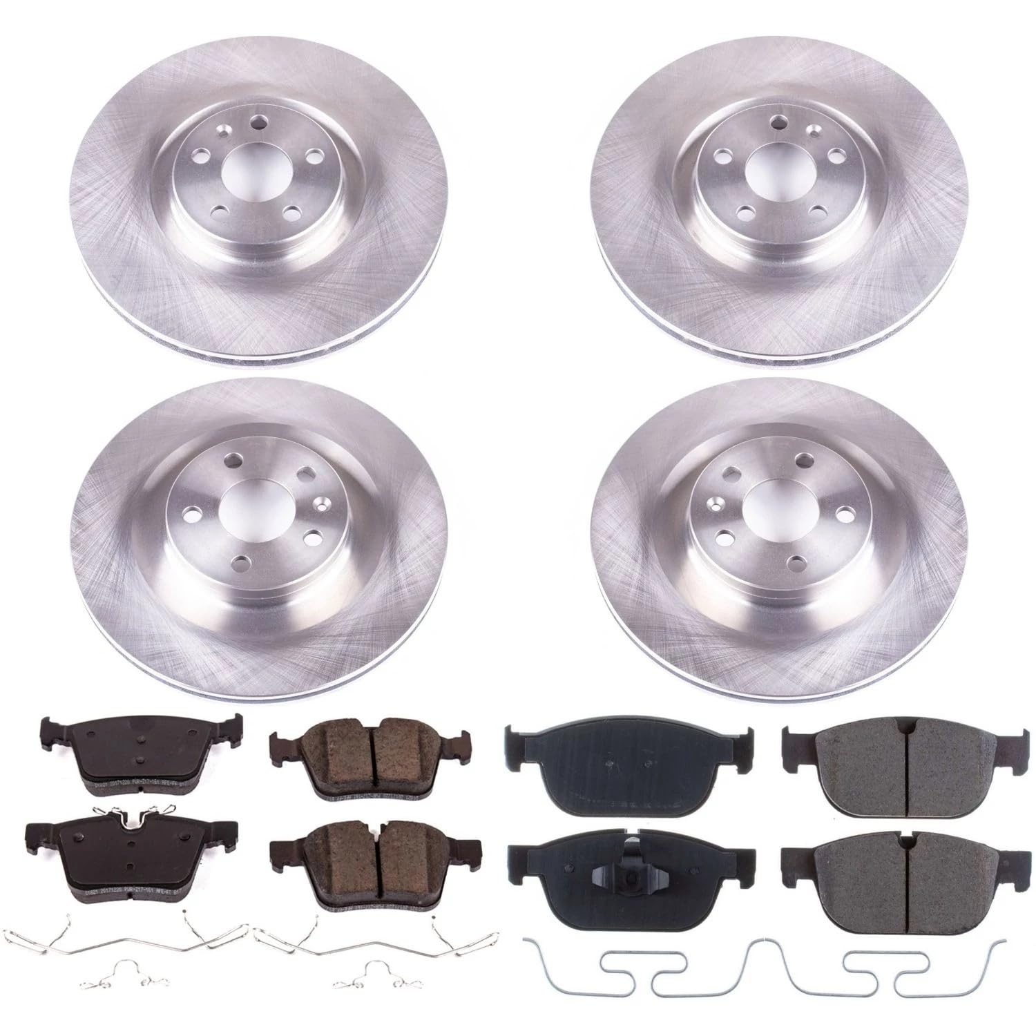 Power Stop Autospecialty KOE7644 Front and Rear Replacement Brake Kit-OE Brake Rotors & Ceramic Brake Pads For Volvo S90 XC90