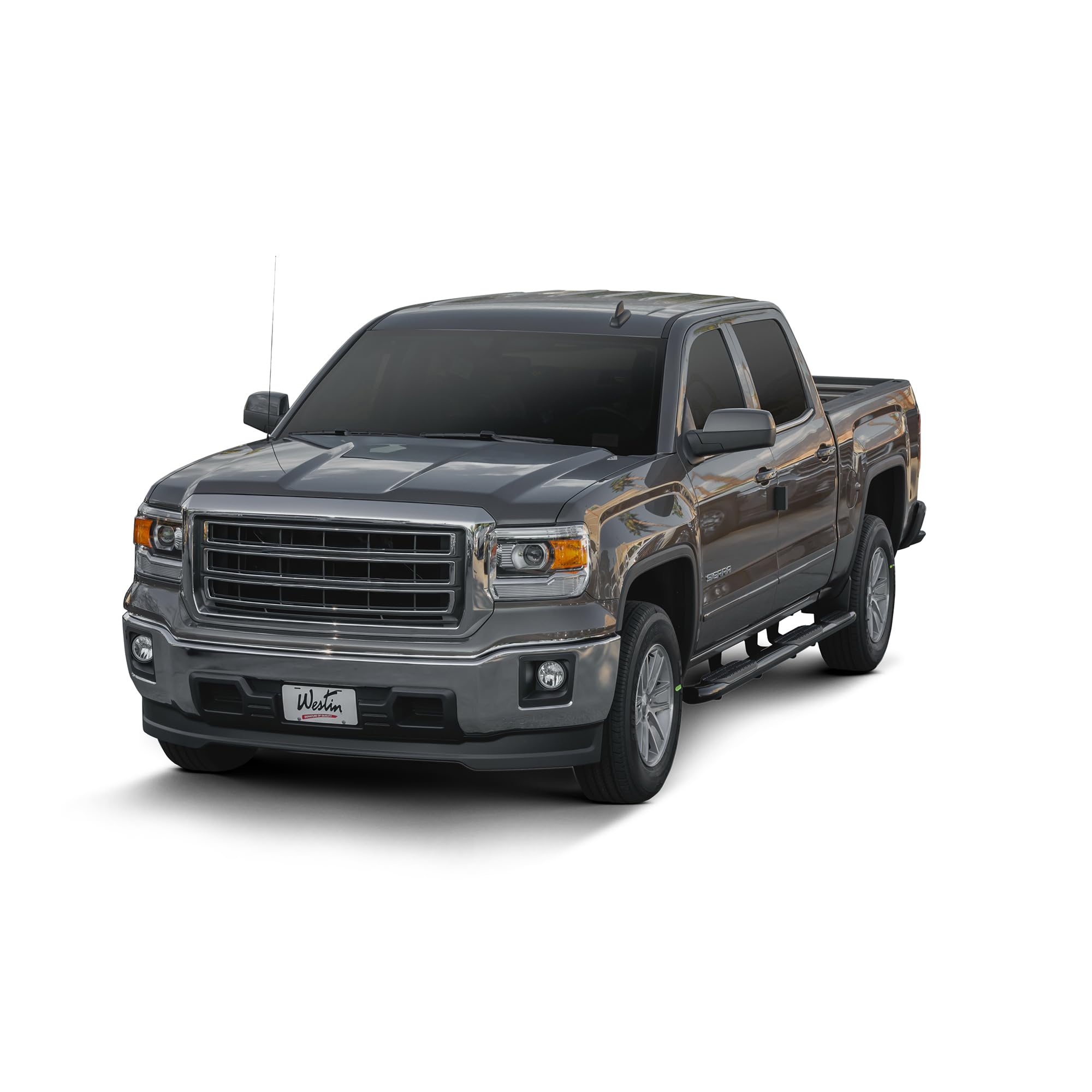 Westin PRO TRAXX 5 Oval Wheel to Wheel Nerf Bars fits 2007-2018 Silverado Sierra 1500 Crew Cab 5'5" Bed (Exc 2007 Classic) Black Pair
