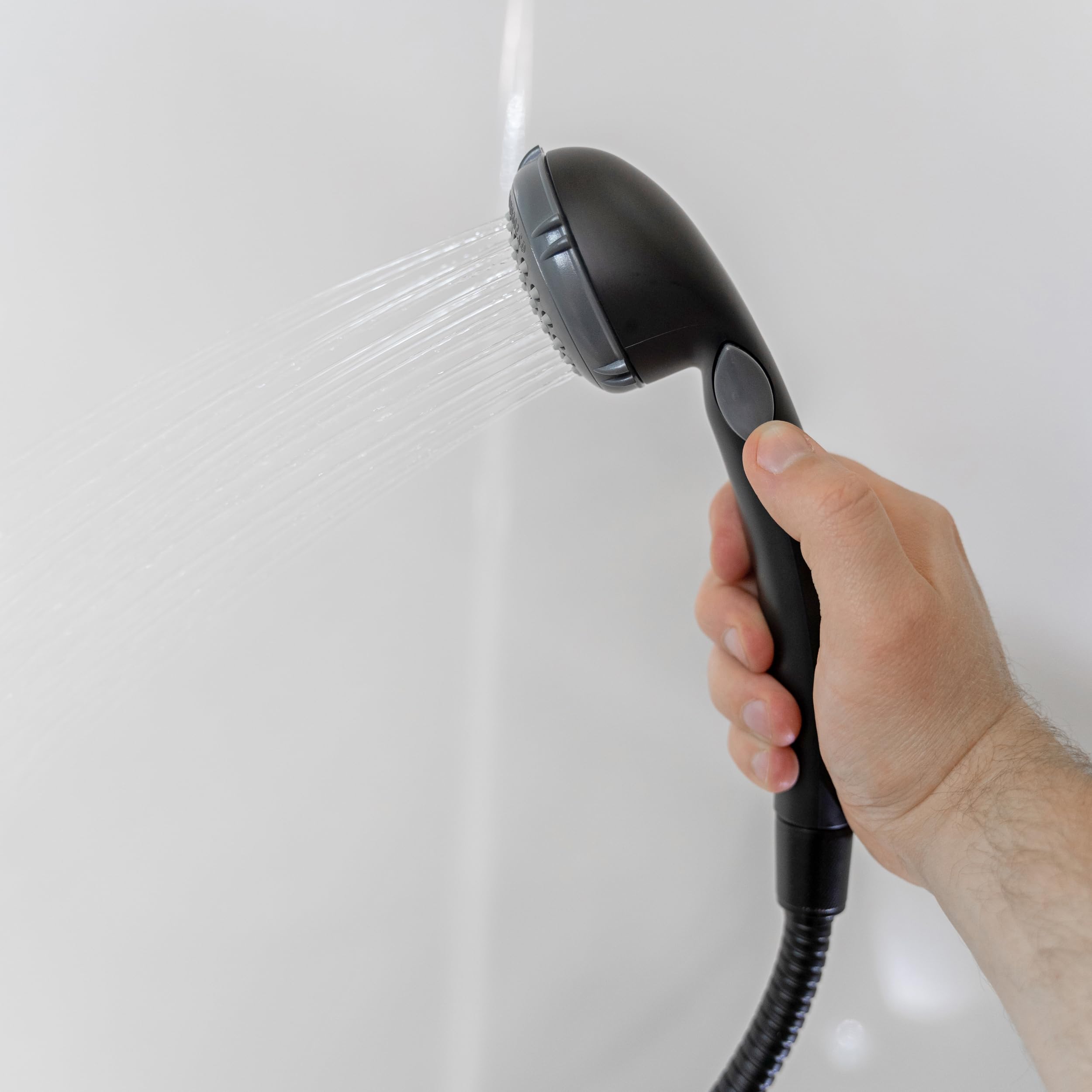 Dura Faucet RV Hand Held Shower Wand DF-SA400-BQ, Water Saving Trickle Switch (Bisque Parchment)