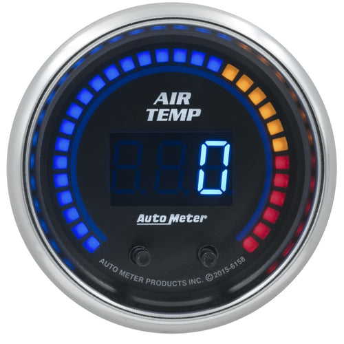 Gauge AutoMeter 6158 Air Temperature (Cobalt Dual, 2 1/16", 0-300ºf, Digital, Cobalt)