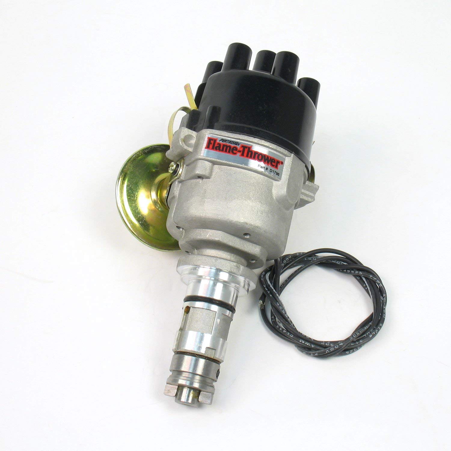 Pertronix D179600 Flame-Thrower 12 Volt Positive Ground Plug and Play Vacuum Advance Cast Electronic Distributor with Ignitor Technology