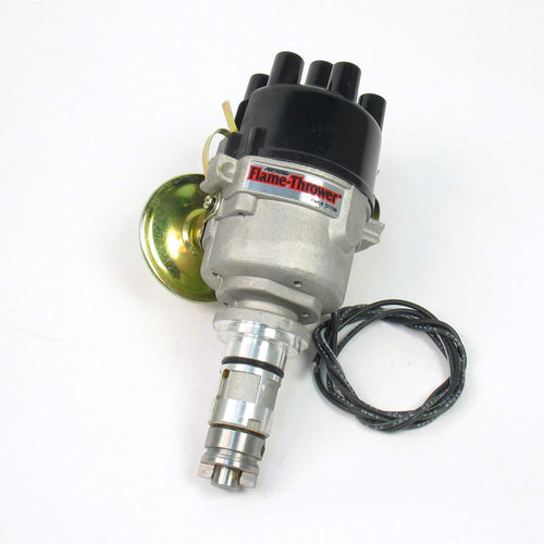 Pertronix D179600 Flame-Thrower 12 Volt Positive Ground Plug and Play Vacuum Advance Cast Electronic Distributor with Ignitor Technology