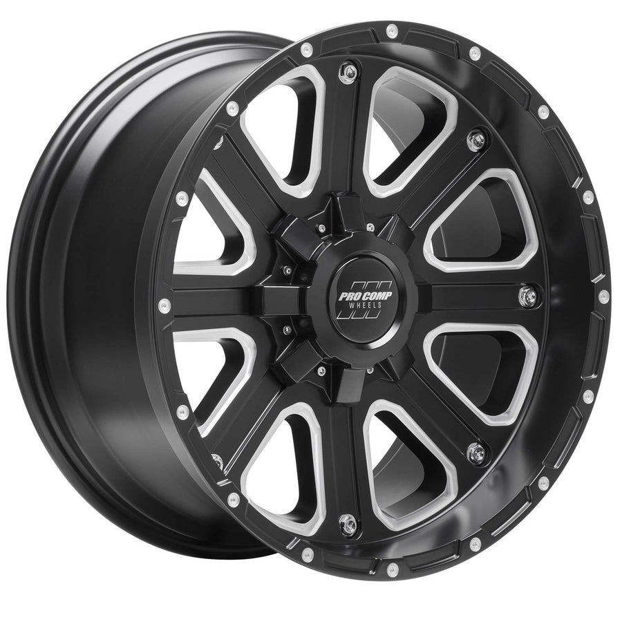 Black ProComp Alloys Wheel with Alloy Steel (20 x 10. inches /6 x 5 inches, -18 mm Offset)