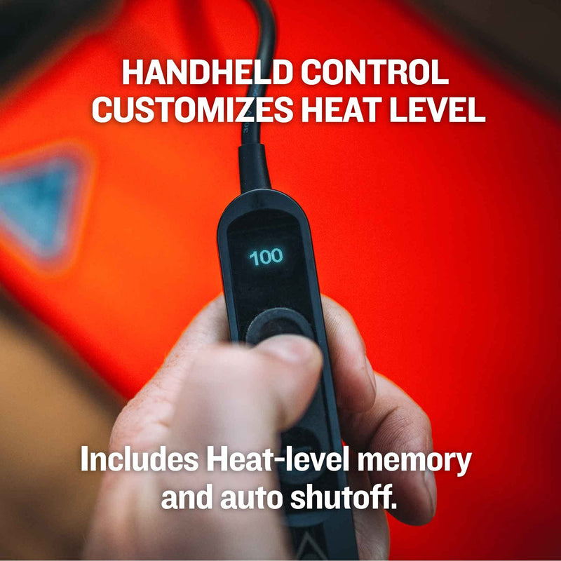 Backside Ignik 12-Volt Powered Heated Seat Pad, Regular, Orange/Blue