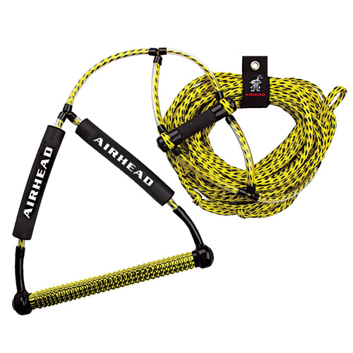 Trick Handle Airhead Wakeboard Rope, 4 Sections, 75-Feet, Yellow