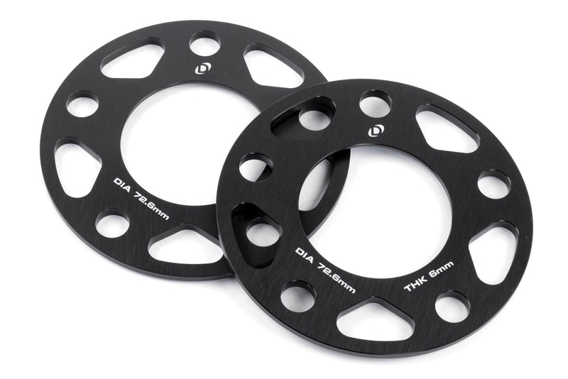 Dinan Wheel Spacers D210-2036 5x120 Bolt Circle - 72.6mm Center Bore - 6mm Thick - Pair