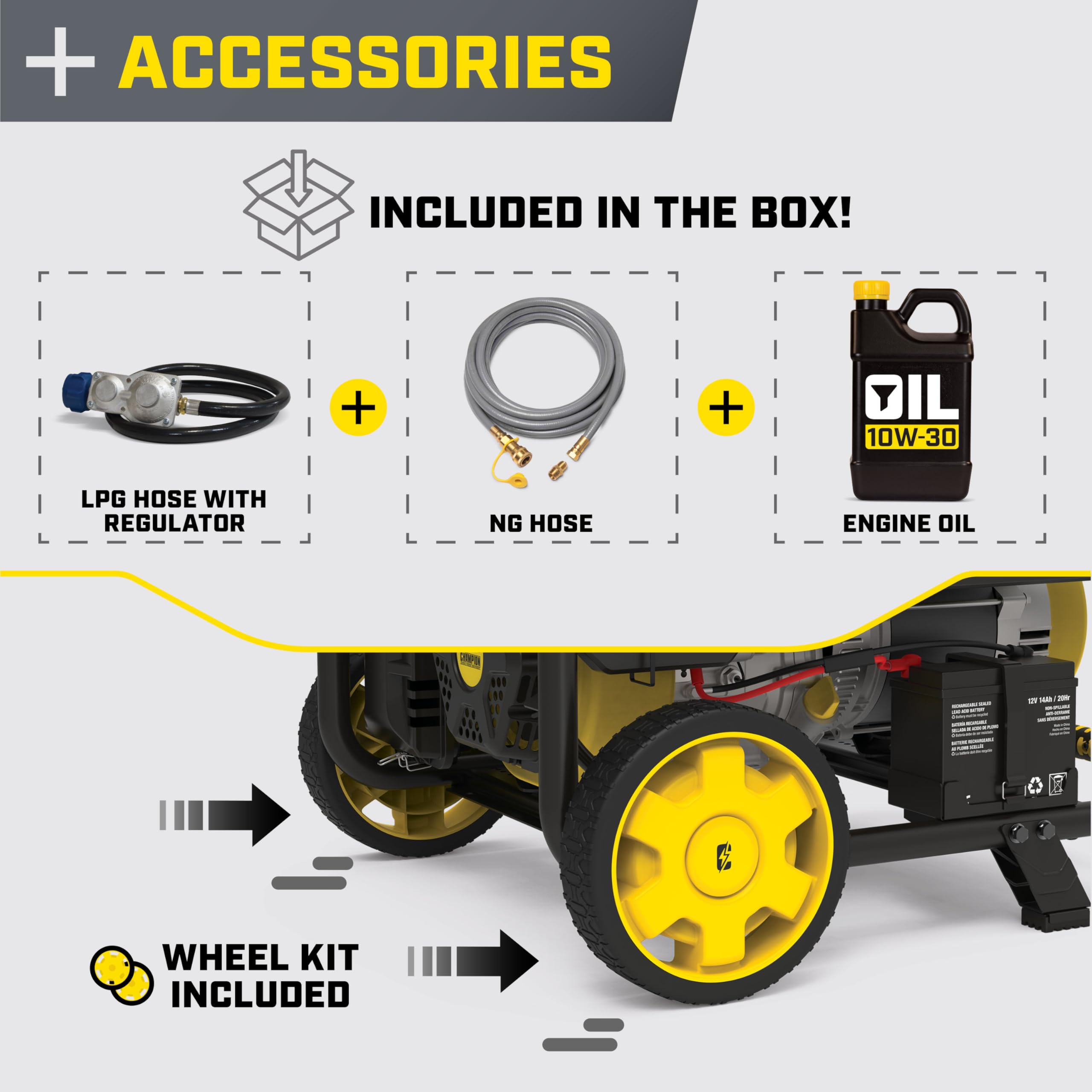 8125-Watt Champion Power Equipment Electric Start Tri-Fuel Portable Generator with CO Shield