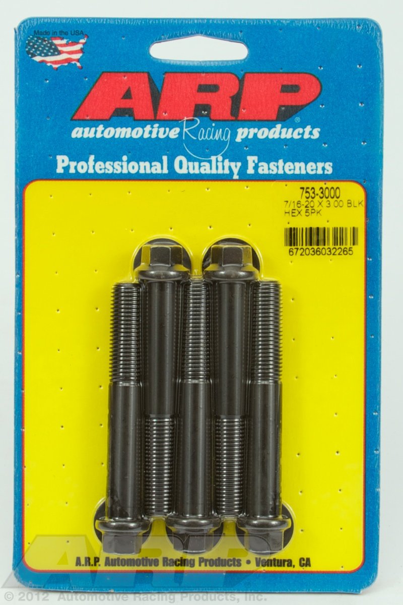 Hex ARP (753-3000) Oxide Bolt, Black