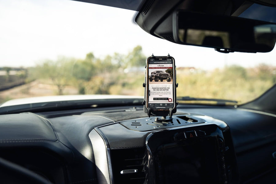 Digital Device Dash Mount Addictive Desert Designs for The 2019-2024 Ram 1500 & TRX | Compatible with RAM & Bulletpoint Device Mounts | Retains OEM 12V USB Charging Port | Made in The USA