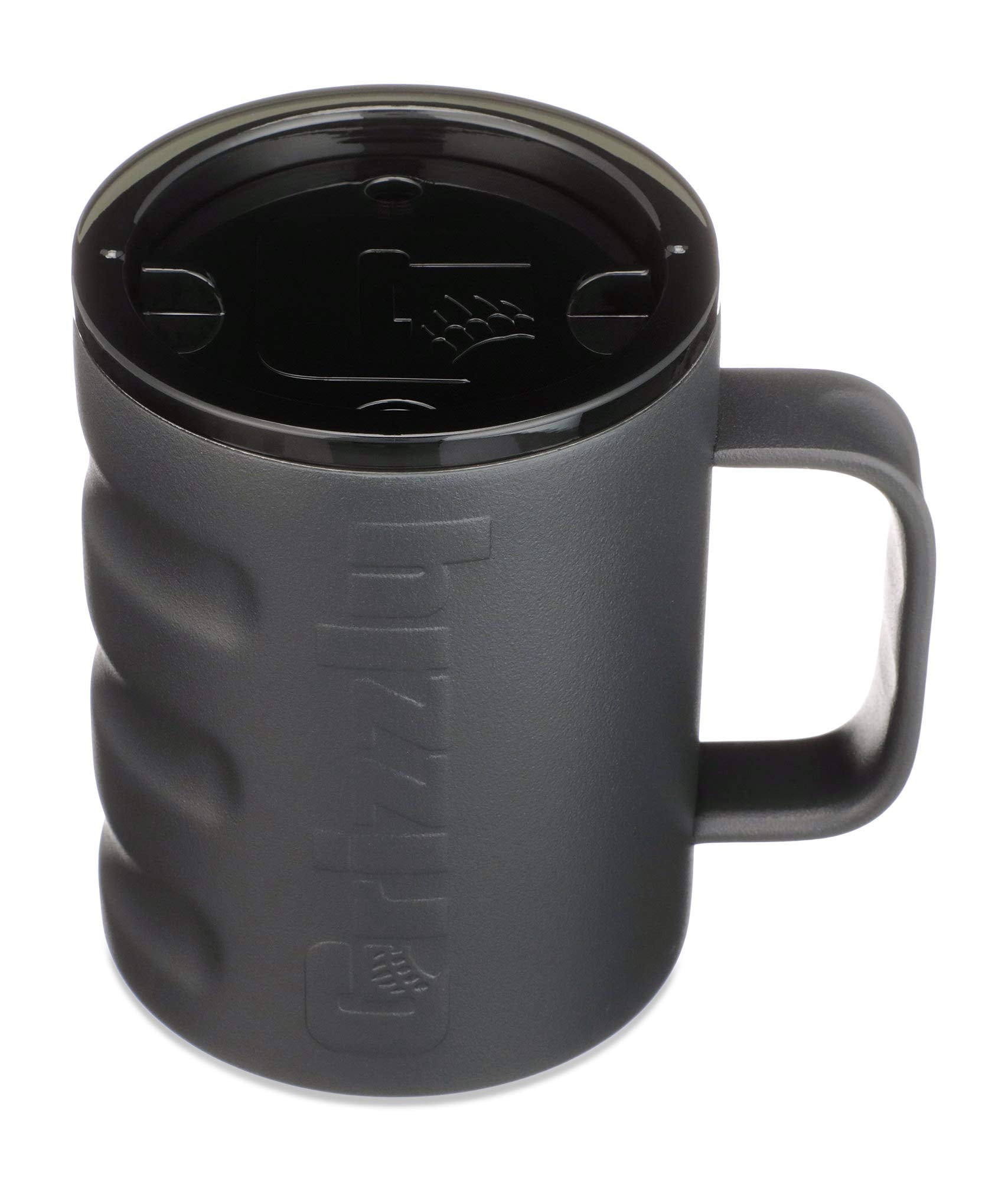 Camp Cup Grizzly Grip 11 oz | Stainless Steel |Vacuum Insulated with TwistTop Lid | Mug For Beach Camping Coffee Hiking Fishing Hunting Tea | Charcoal
