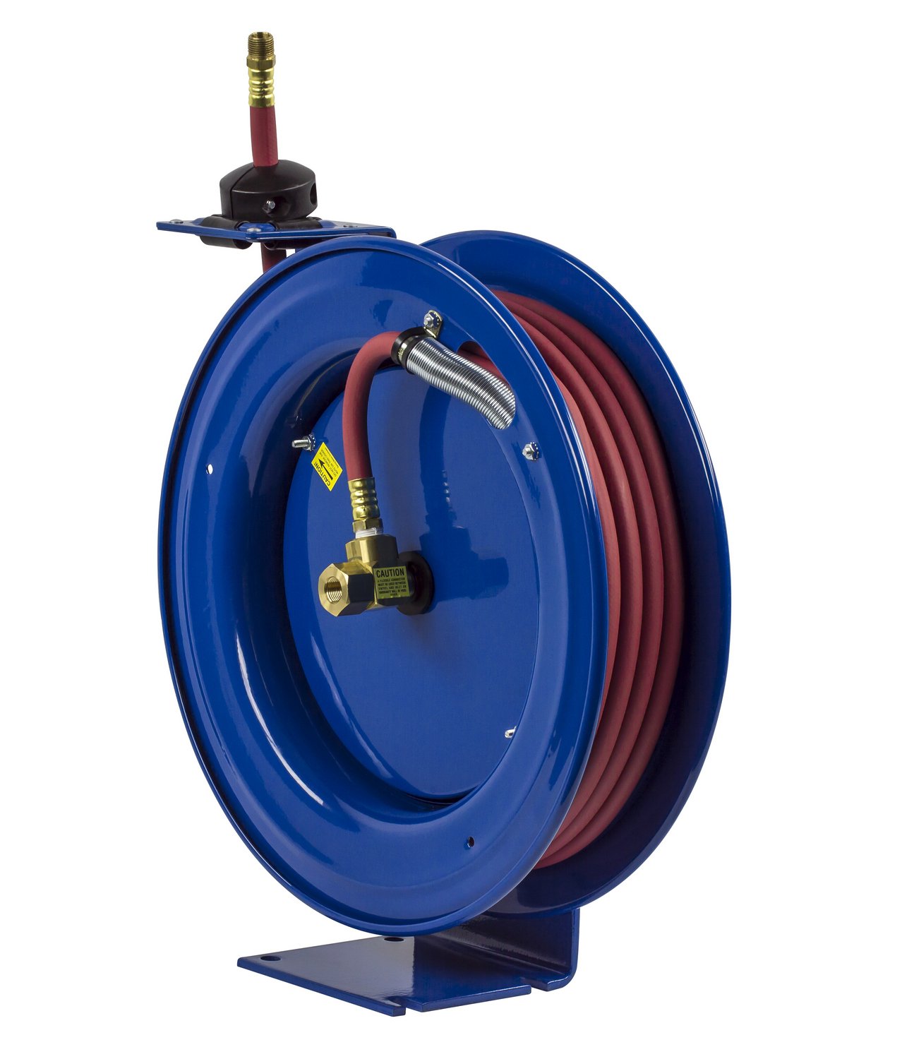 Coxreels Low Pressure ⅜” ID P-LP-330 Retractable Air/Water Hose Reel | Powder Coated Steel | Retractable Garage Hose | Commercial Hose Reel | Fits 30’ Hose | 6.75" 18.63" 17.13"