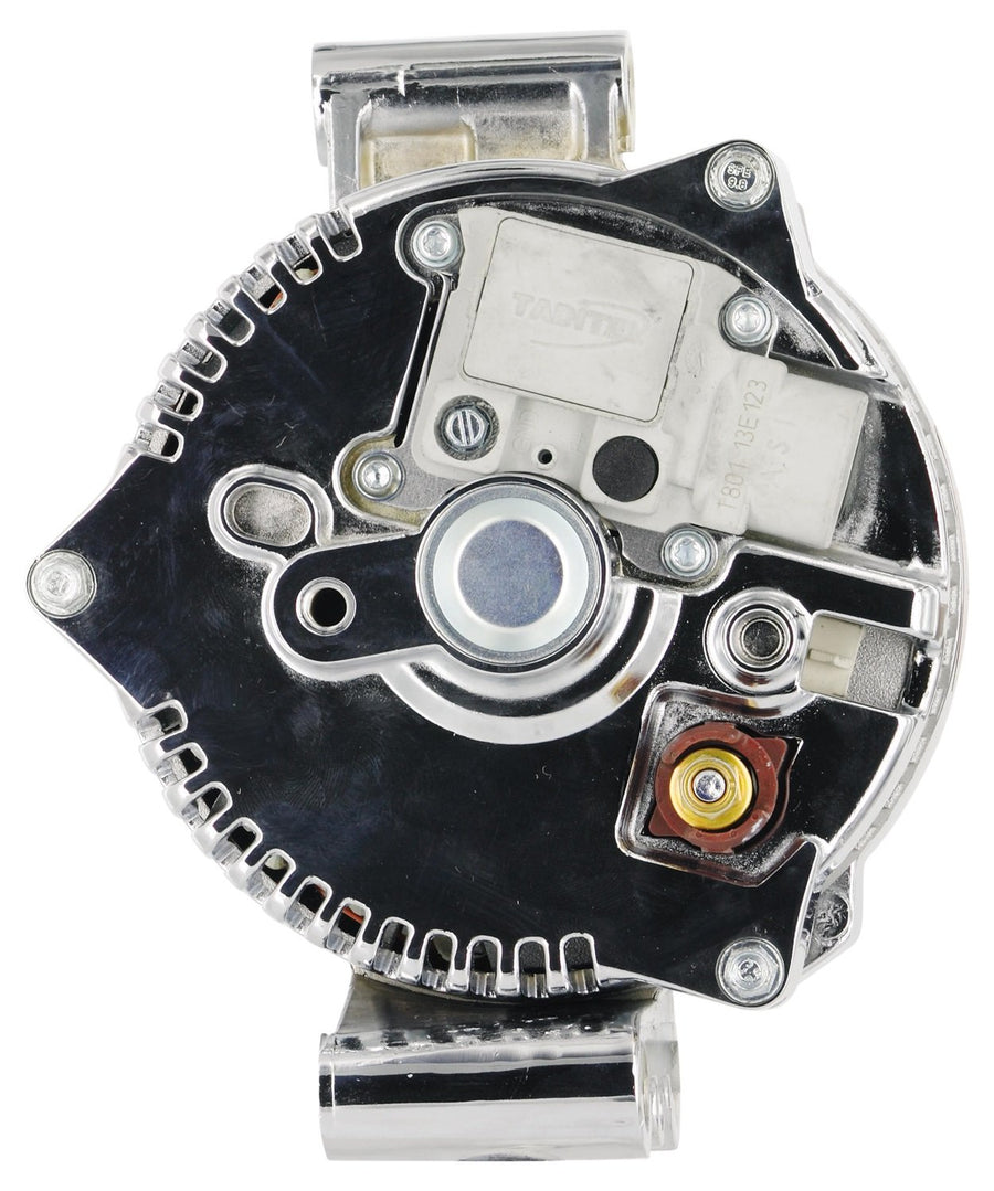 Alt Ford Powermaster 3G Chrome 200A 6 grv Pulley Large Frame Transverse MTG OE Only VR