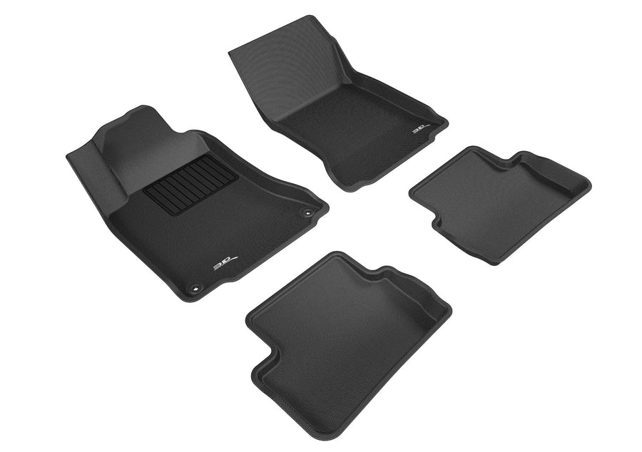 Complete Set 3D MAXpider - L1MB04801509 Custom Fit All-Weather Floor Mat for Select Mercedes-Benz GLA-Class Models - Kagu Rubber (Black)