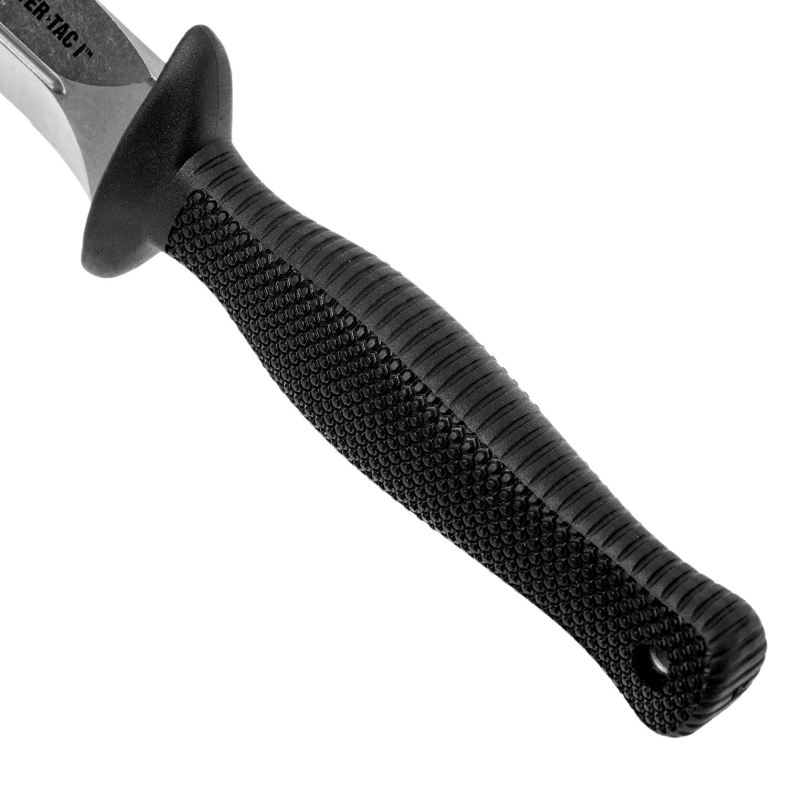 COUNTER TAC I COLD STEEL 5" Japanese AUS8A w/ Stonewash Finish Spear Point Fixed Blade Multi-Purpose Tactical Game Hunting Boot Knife, 4-1/2" Kray-Ex Handle, Weather-Resistant Secure-Ex Sheath