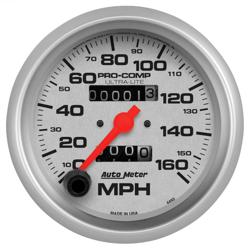 Auto Meter Ultra-Lite 4493 In-Dash Mechanical Speedometer, 3.375 in.