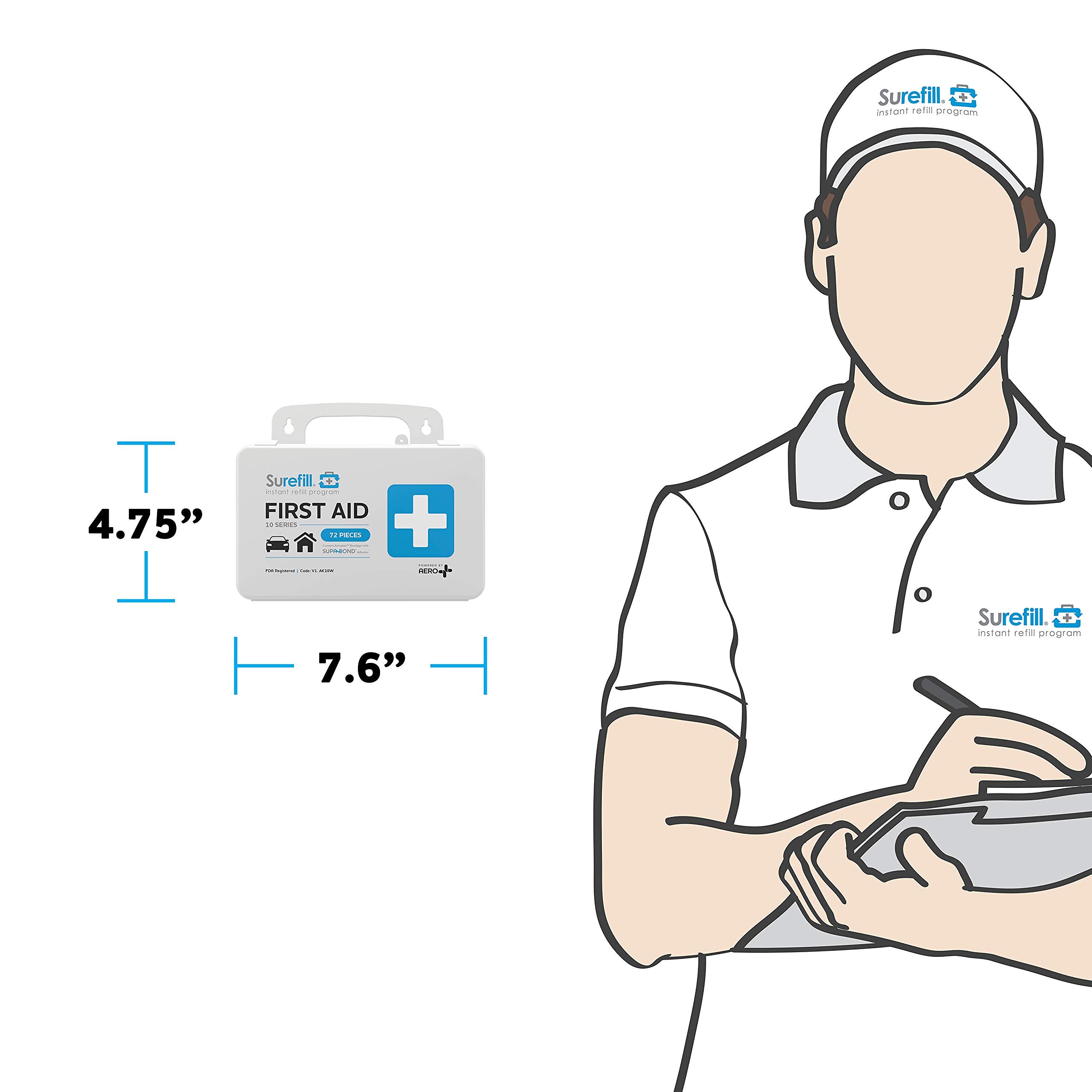 First Aid Kit Aero Healthcare 72 Pieces (AK10W)