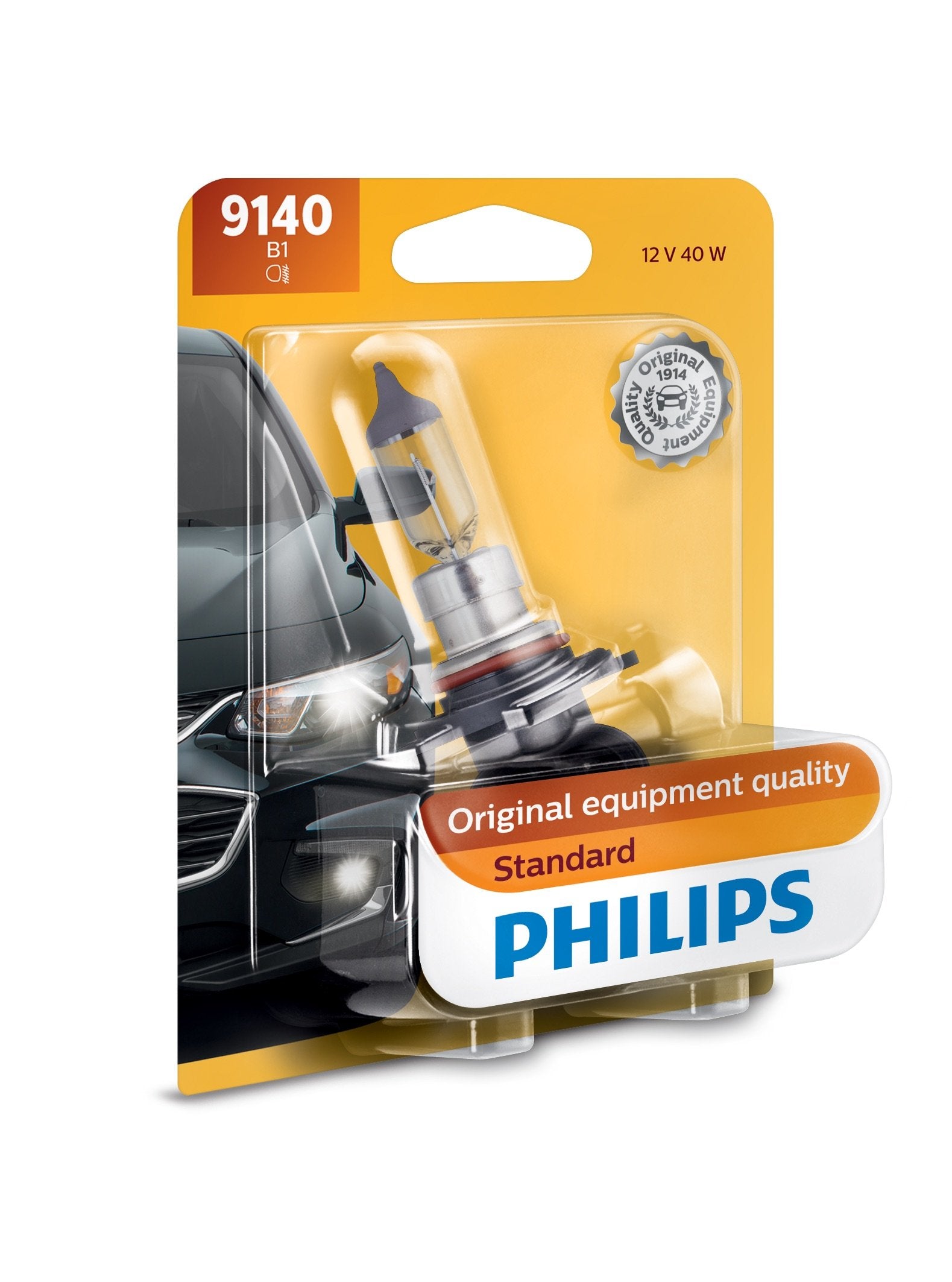 9140 Philips Standard Halogen Replacement Front Fog Bulb, 1 Pack