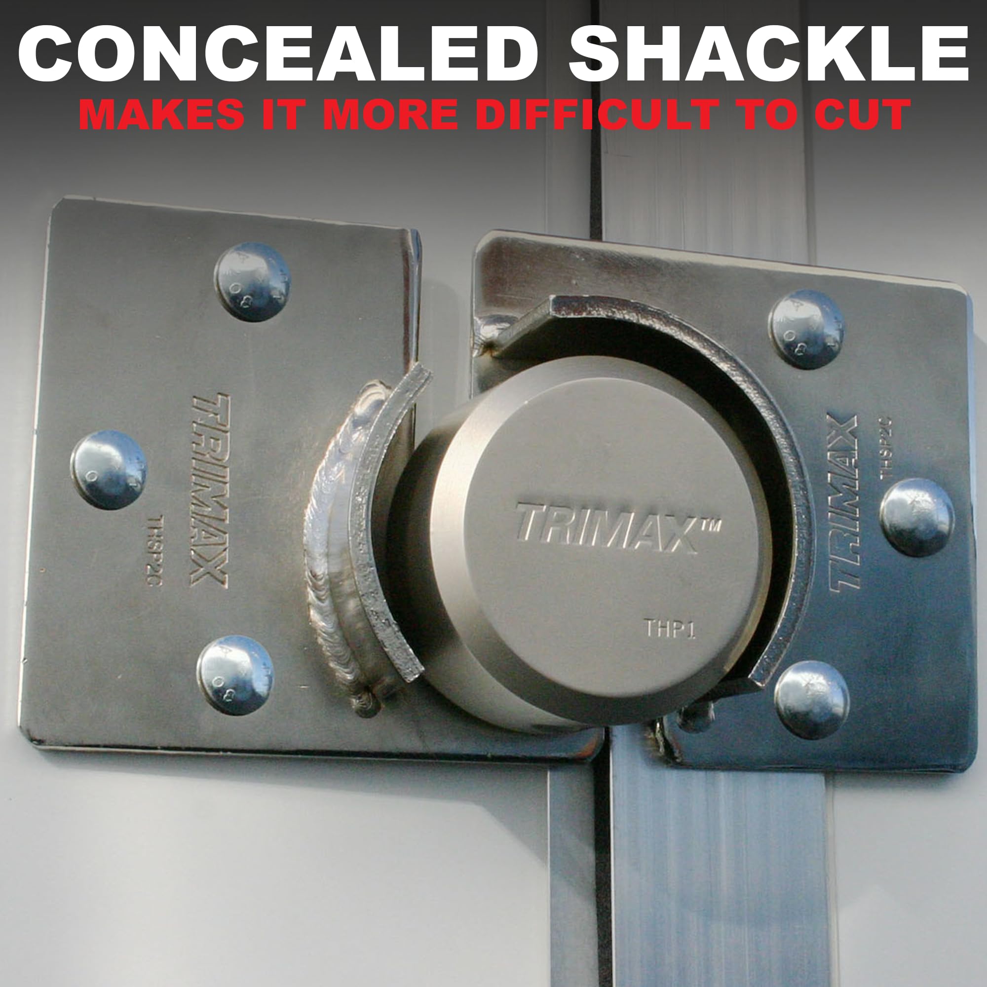 Hockey Puck Door Lock THPXL – Universal Fit Padlock with Internal Shackle – Re-Keyable High-Security Lock for Commercial Doors, Trailers & Gates
