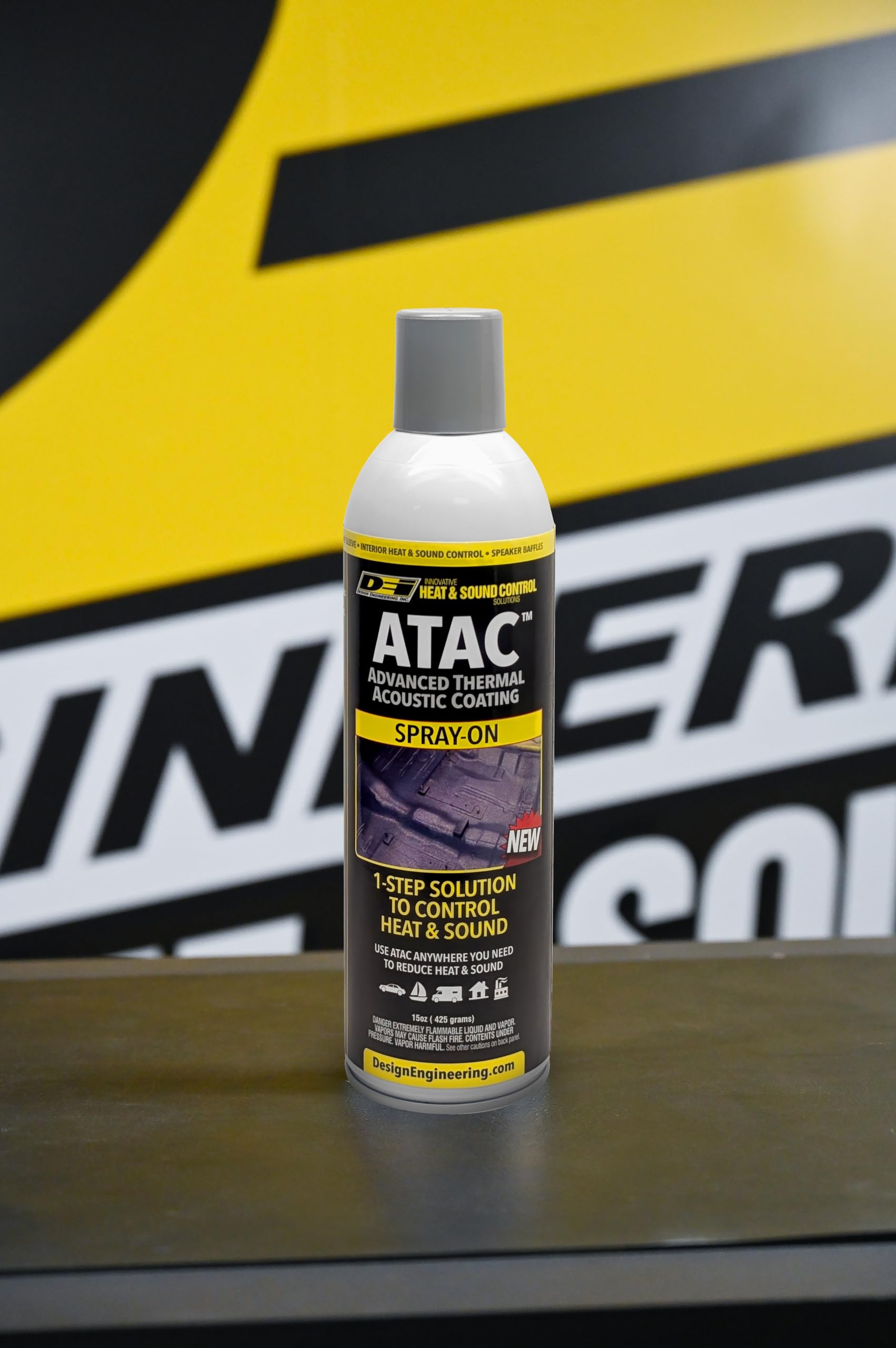 Advanced Thermal Acoustic Coating Design Engineering ATAC | 15 oz Spray-On Ceramic Thermal & Acoustic Barrier Spray | Heat Insulation, Noise & Vibration Dampening, Easy Application