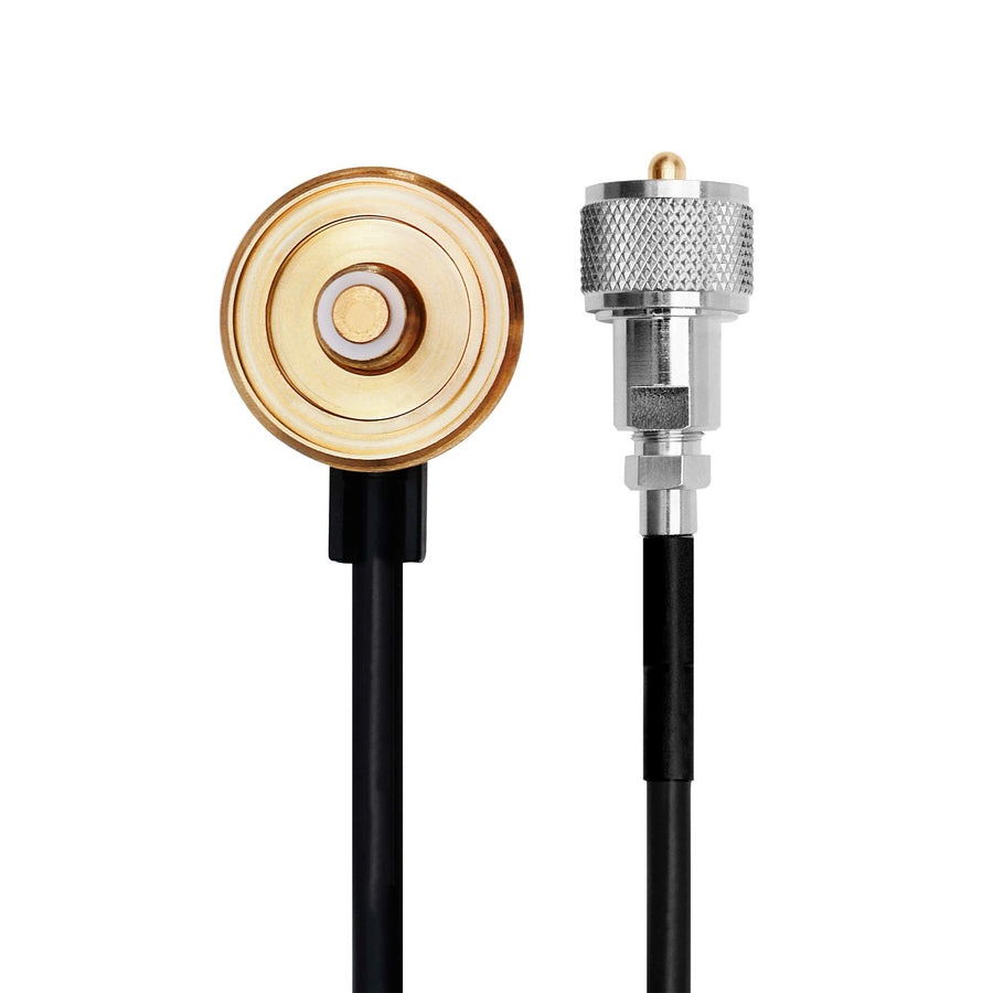 MXTA24 Midland – Low Profile Antenna Cable with NMO Connector – CB Antenna Cable Extension – 6 Meters (19 ft) with Removable UHF Connection