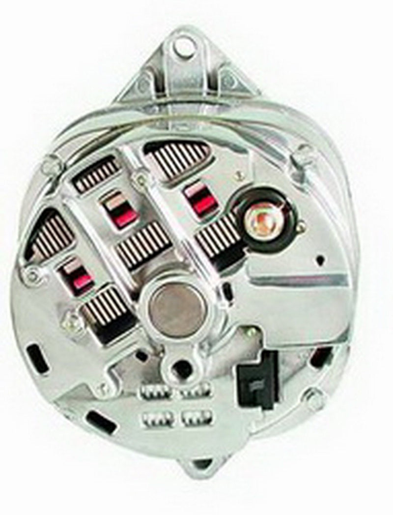 Alt GM CS144 Powermaster Polish 170A 6 grv Pulley/Baffle Str MTG Unthreaded MTG Ear for Impala etc 1-Wire or OE Hookup