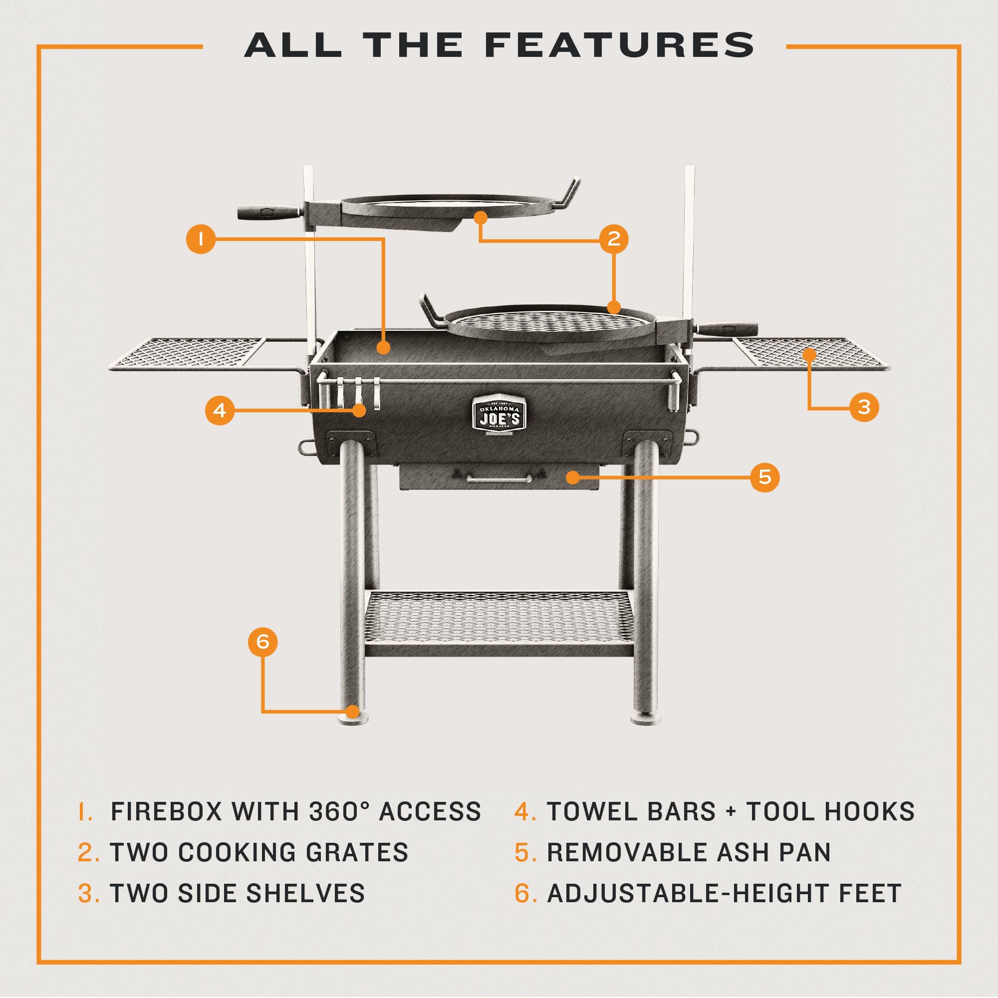 Char-Broil Firecraft Series Oklahoma Joe's Barrel Charcoal Grill - 23302166