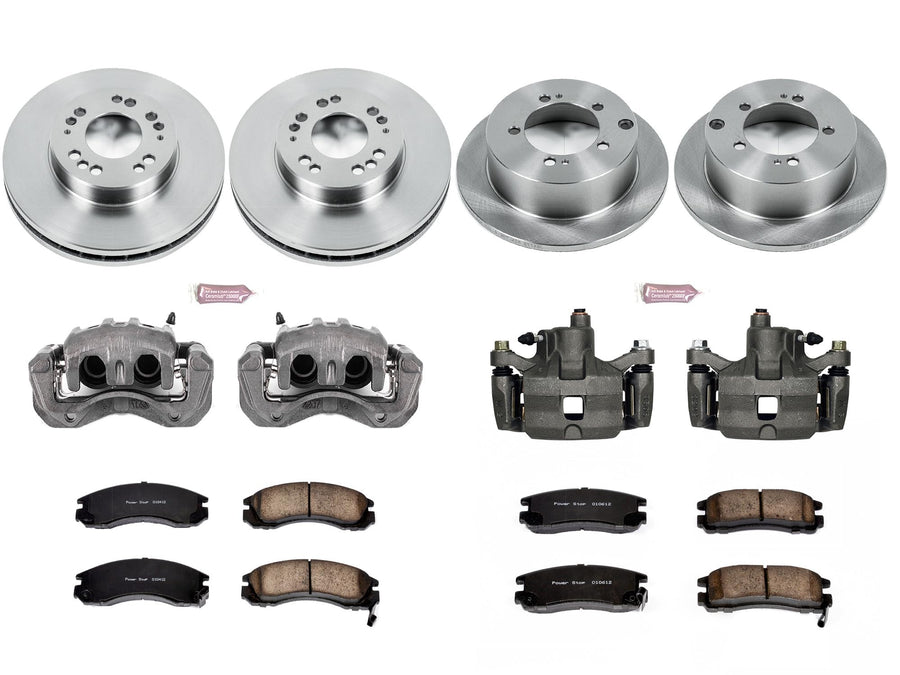 Power Stop KCOE802 Replacement Autospeciality Front and Rear Caliper Kit- OE Rotors, Ceramic Brake Pads, Calipers For Eagle Talon 1995-1997, Mitsubishi Eclipse 1995-1999 [Model Specific]