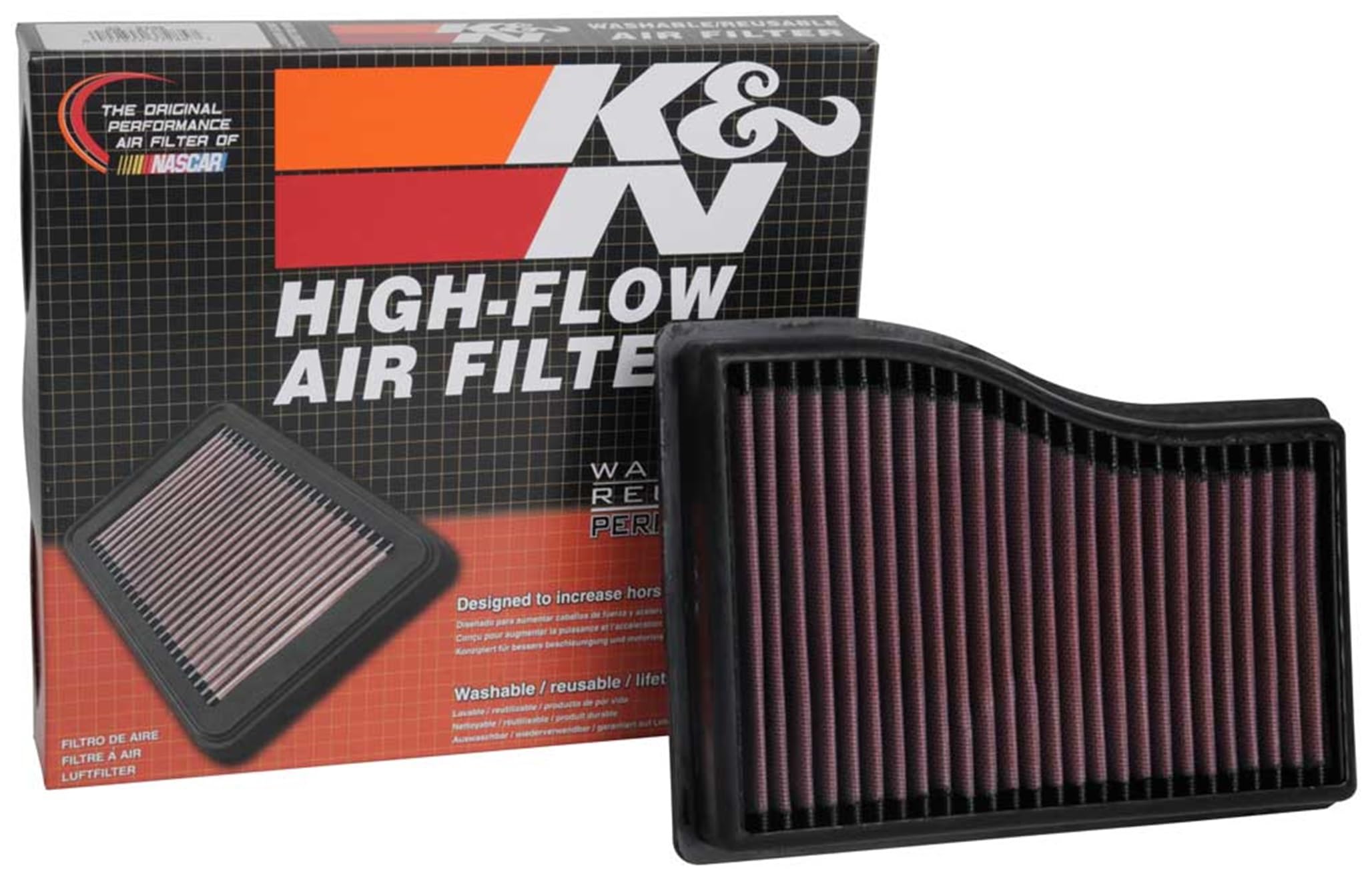 K&N Engine Air Filter: Washable, Increase Power & Acceleration, Premium, Replacement Car Air Filter: Compatible with 2018-2019 MERCEDES BENZ (A160, A180, A200, B160, B180, B200), 33-3132